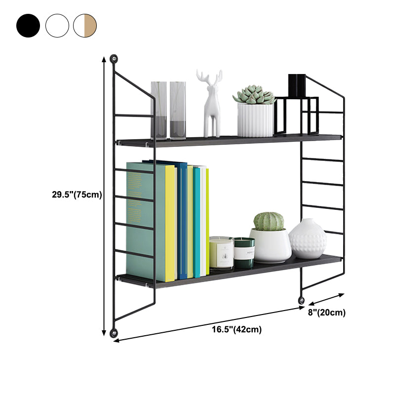 7.87"W Bookcase Contemporary Style Wall Mounted Bookshelf for Home Office
