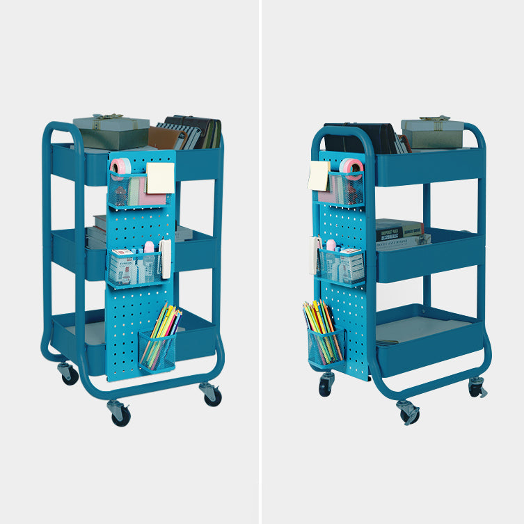 Scandinavian Style Bookcase with Casters Bookshelf for Home and Office