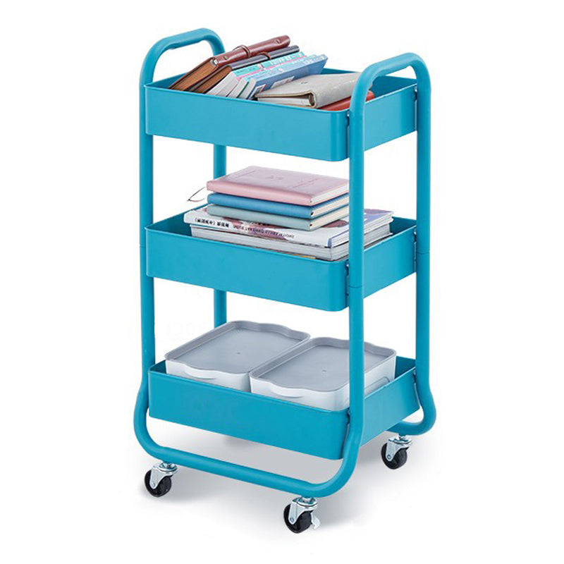 Scandinavian Style Bookcase with Casters Bookshelf for Home and Office