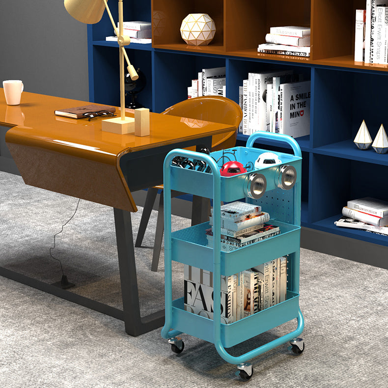 Scandinavian Style Bookcase with Casters Bookshelf for Home and Office