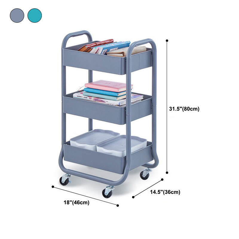 Scandinavian Style Bookcase with Casters Bookshelf for Home and Office