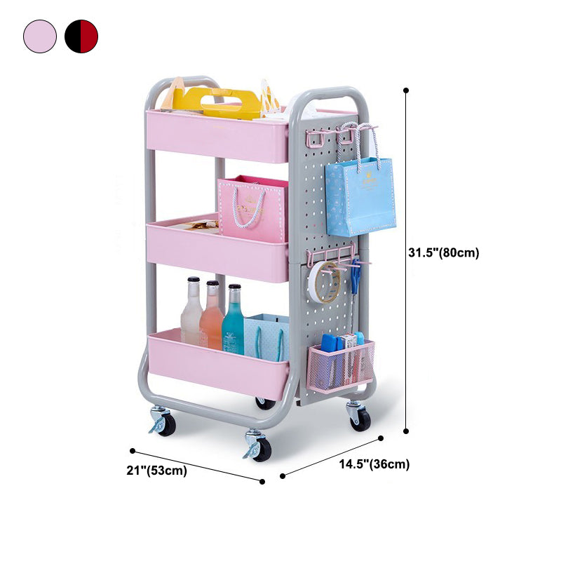 Scandinavian Style Bookcase with Casters Bookshelf for Home and Office