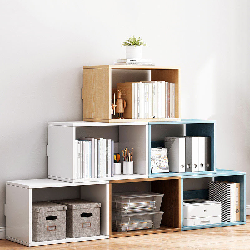 Scandinavian Style Bookshelf 11"H Wood Bookcase for Home Office