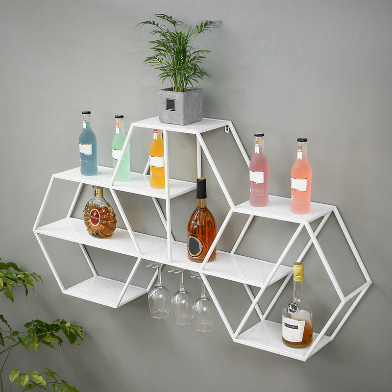 Industrial Metal Bookcase Floating 48.5"L Bookcase for Home Office