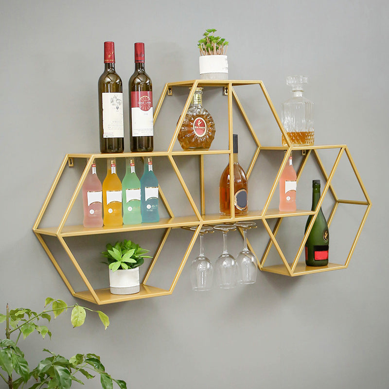 Industrial Metal Bookcase Floating 48.5"L Bookcase for Home Office