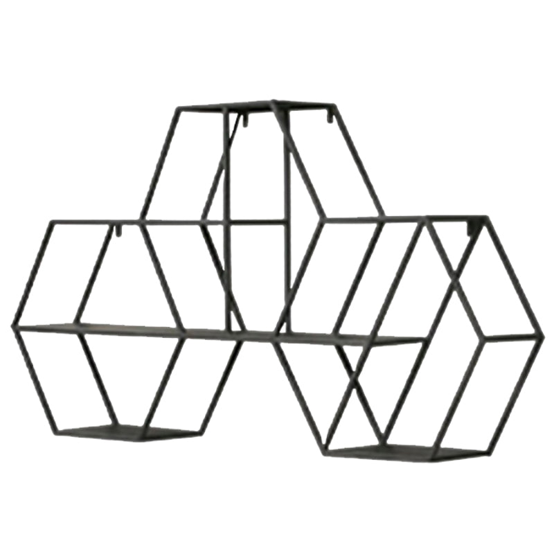 Industrial Metal Bookcase Floating 48.5"L Bookcase for Home Office