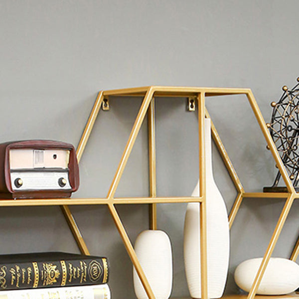 Industrial Metal Bookcase Floating 48.5"L Bookcase for Home Office