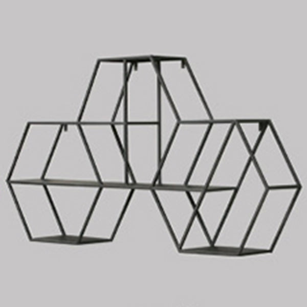 Industrial Metal Bookcase Floating 48.5"L Bookcase for Home Office