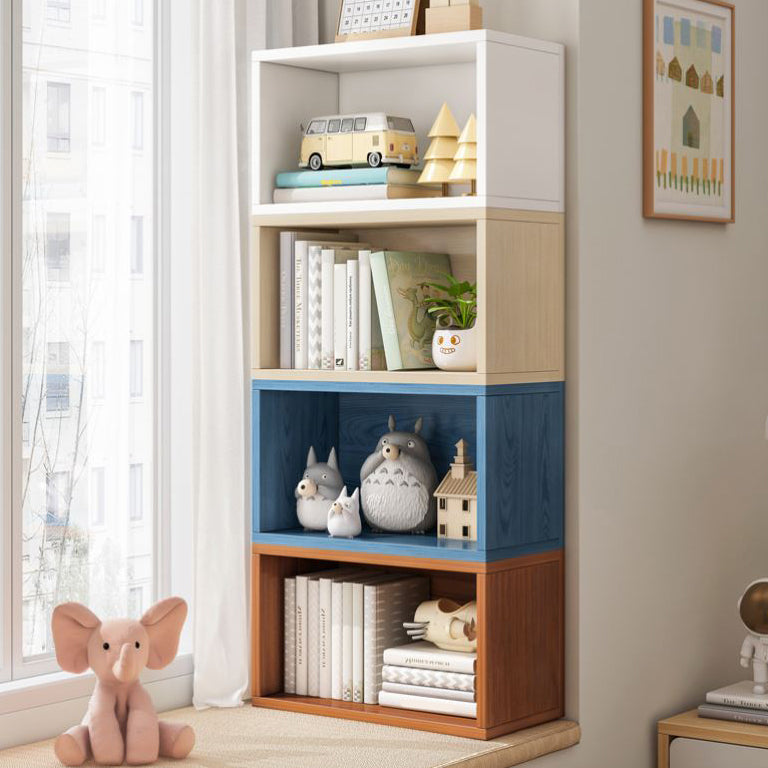 Open Back Modern Style Bookshelf 18"L Engineer Wood Bookshelf for Home Office
