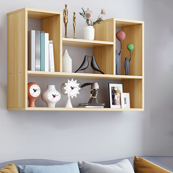 Wall Mounted Bookshelf Scandinavian Style Bookcase for Home Study Room