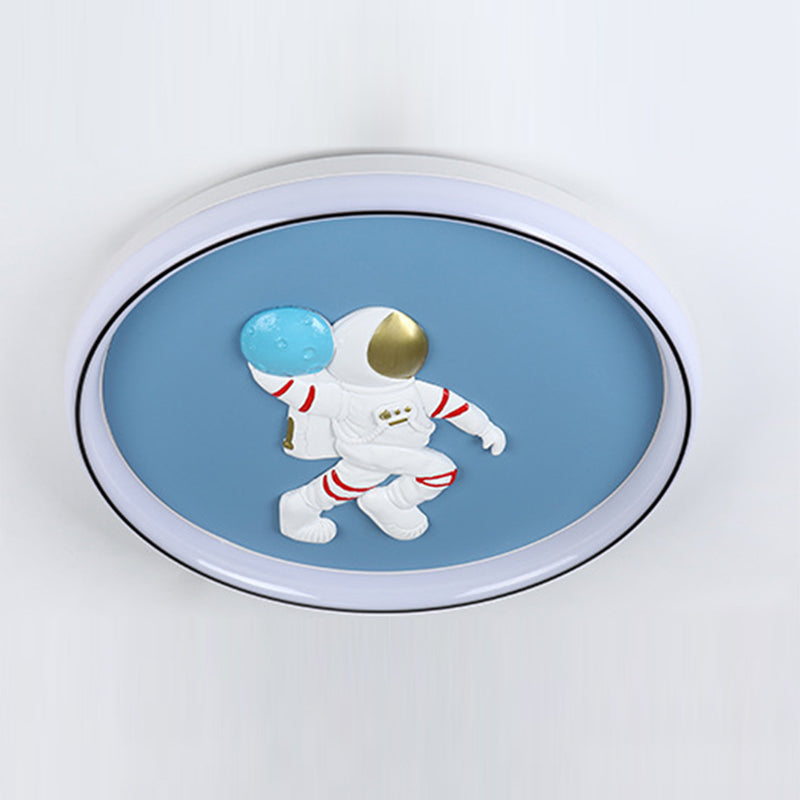 Round Flush Light Fixtures Modern Style Metal 1 Light Flush Ceiling Light