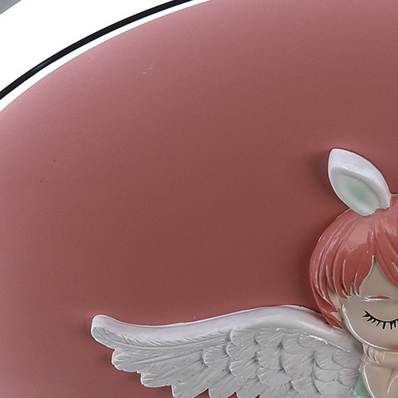 Round Flush Light Fixtures Modern Style Metal 1 Light Flush Ceiling Light