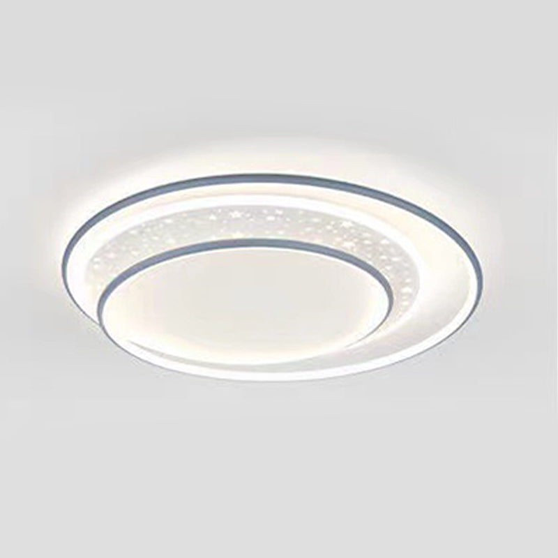 Ring Flush Light Fixtures Modern Style Metal 1 Light Flush Mount Lighting