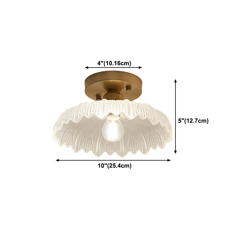 One-Light Vintage Ceiling Light Brass Metal Ceiling Mounted Fixture