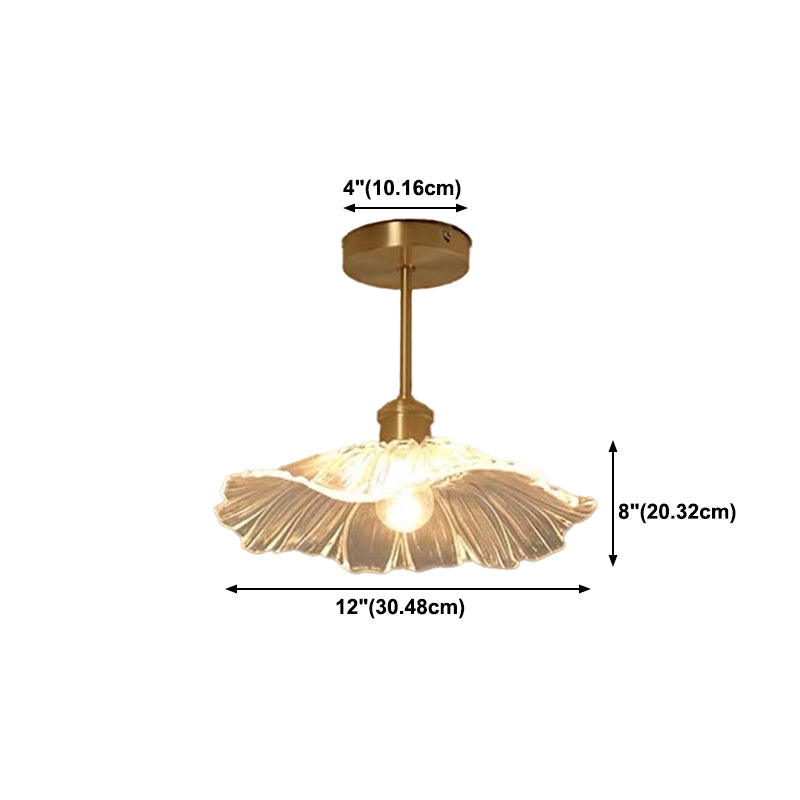 One-Light Vintage Ceiling Light Brass Metal Ceiling Mounted Fixture