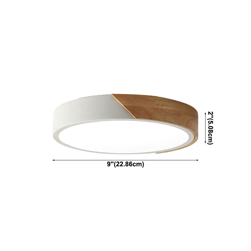 Metal Round Shape Flush Mount Light Modern Style 1 Light Flush Mount Lighting Fixtures