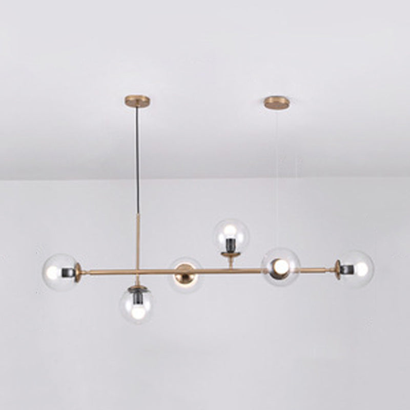 Modern Adjustable Length Hanging Light Globe Glass Pendant Light for Kitchen