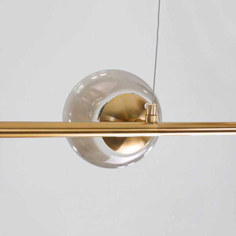 Modern Adjustable Length Hanging Light Globe Glass Pendant Light for Kitchen