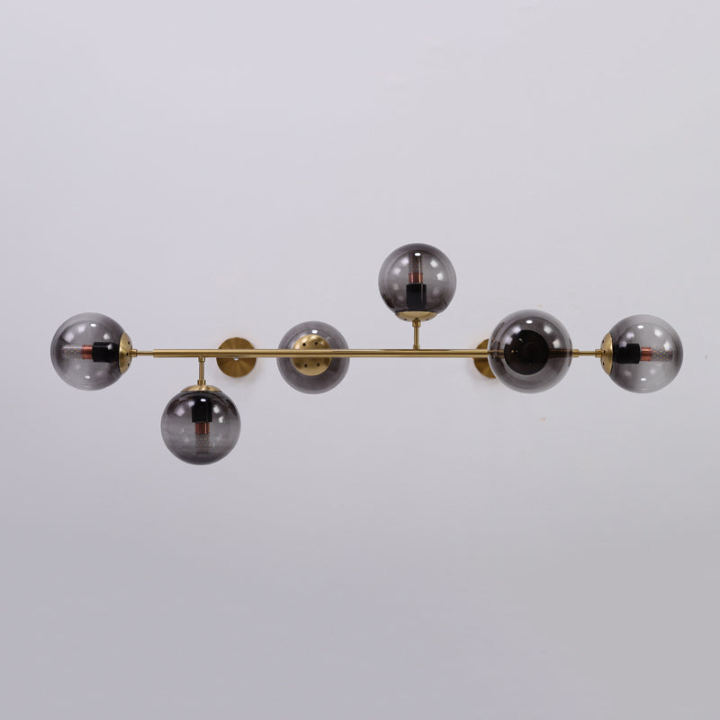 Modern Creative Style Pendant Lamp 6-Light Round Glass Island Light Fixture