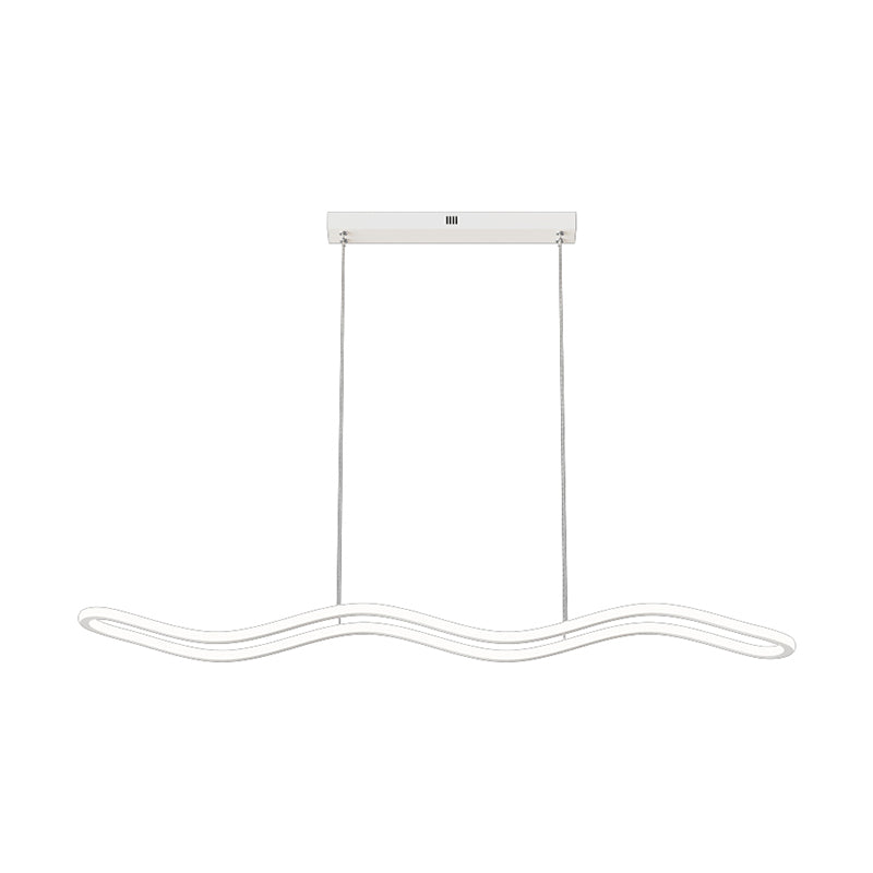 Modern Creative Style Hanging Lamp Linear Metal Island Light Fixture for Kitchen