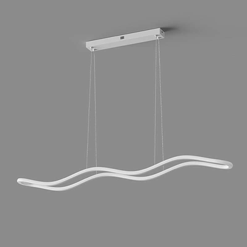 Modern Creative Style Hanging Lamp Linear Metal Island Light Fixture for Kitchen