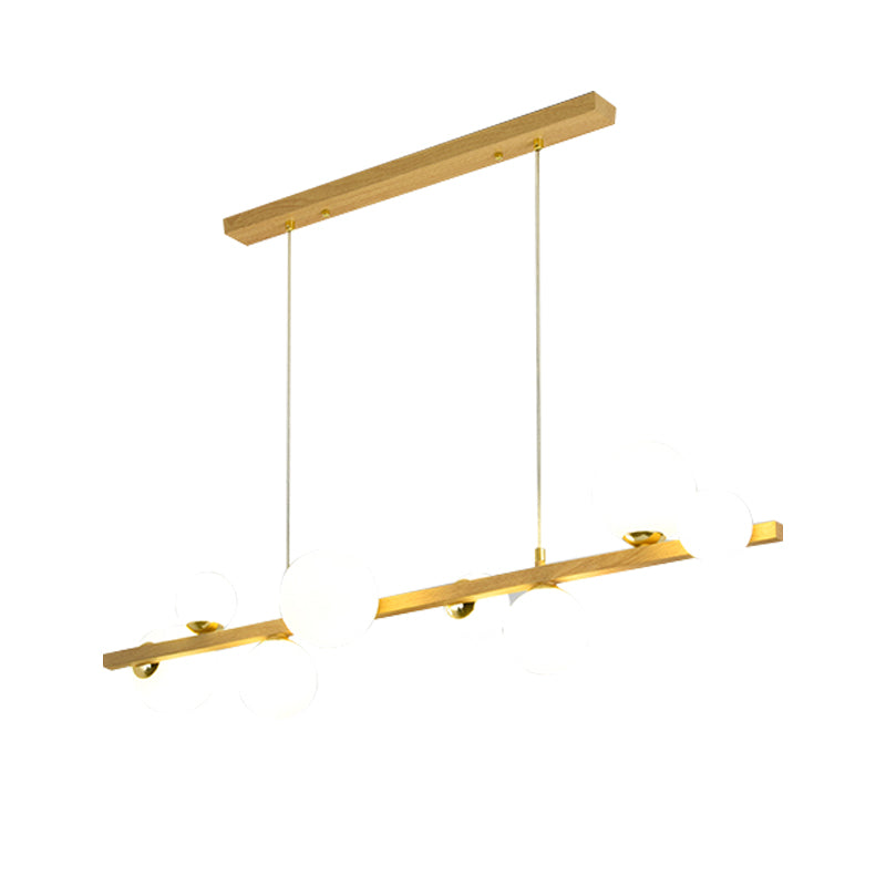 Contemporary Adjustable Length Hanging Light Globe Glass Pendant Light for Kitchen