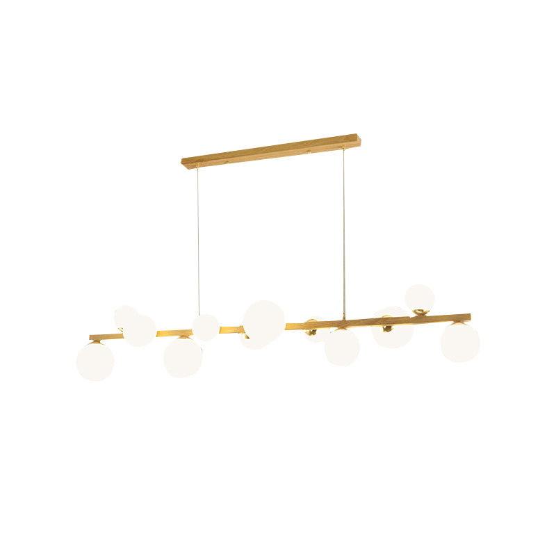 Contemporary Adjustable Length Hanging Light Globe Glass Pendant Light for Kitchen