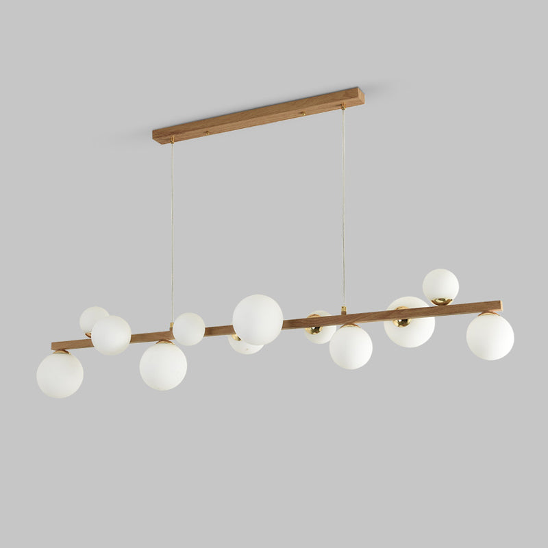 Contemporary Adjustable Length Hanging Light Globe Glass Pendant Light for Kitchen