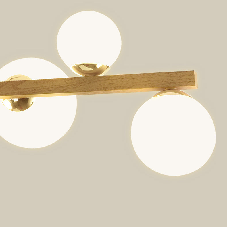 Contemporary Adjustable Length Hanging Light Globe Glass Pendant Light for Kitchen