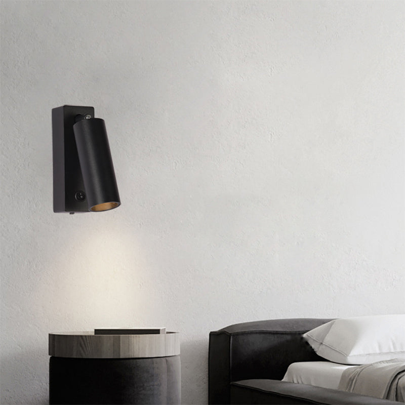 Single Light Bedside Wall Mount Light Metal Adjustable Reading Wall Lamp