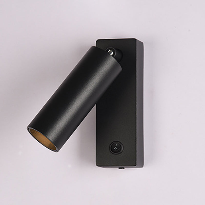 Single Light Bedside Wall Mount Light Metal Adjustable Reading Wall Lamp