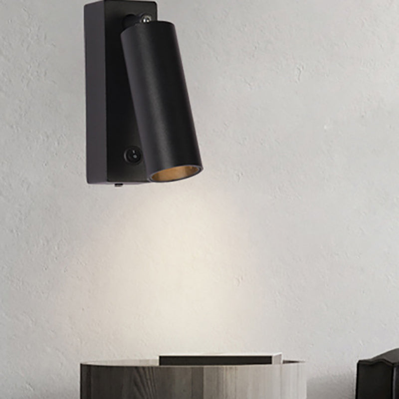 Single Light Bedside Wall Mount Light Metal Adjustable Reading Wall Lamp