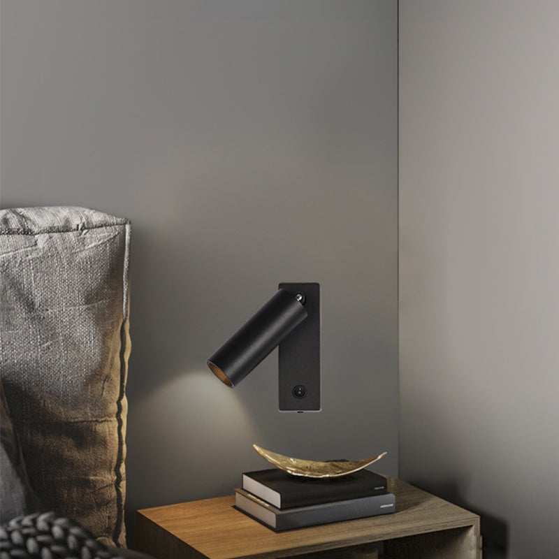 Single Light Bedside Wall Mount Light Metal Adjustable Reading Wall Lamp