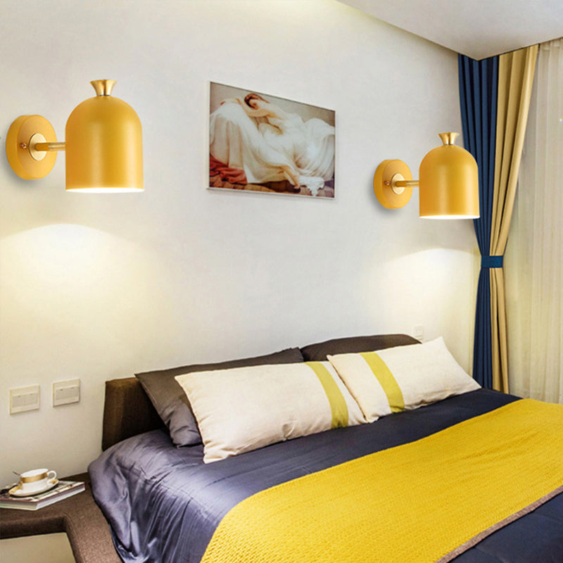 Minimalist Wall Sconce Lighting Household Colorful Metal Shade Wall Lighting Fixtures