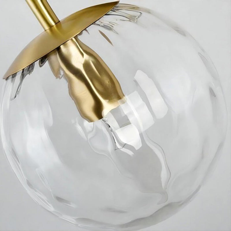 Modern Style Spherical Shape Wall Sconce Glass 1 Light Sconces for Bedside