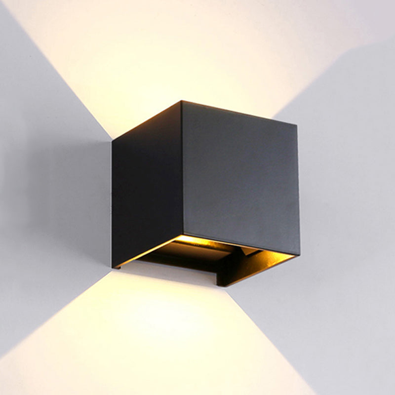 Contemporary Style Squared Wall Lamps Metal 2 Lights Wall Lighting
