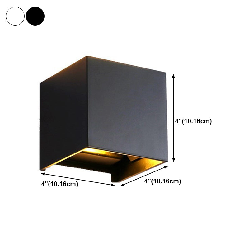 Contemporary Style Squared Wall Lamps Metal 2 Lights Wall Lighting