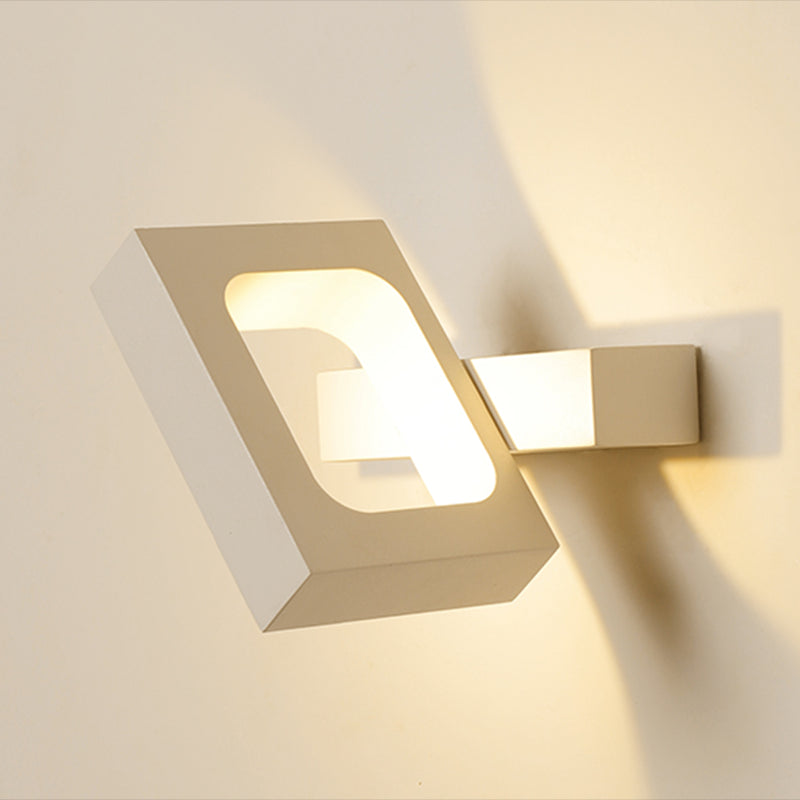 Metal Geometry Shape Wall Lights Modern Style 1 Light Wall Mount Fixture for Living Room