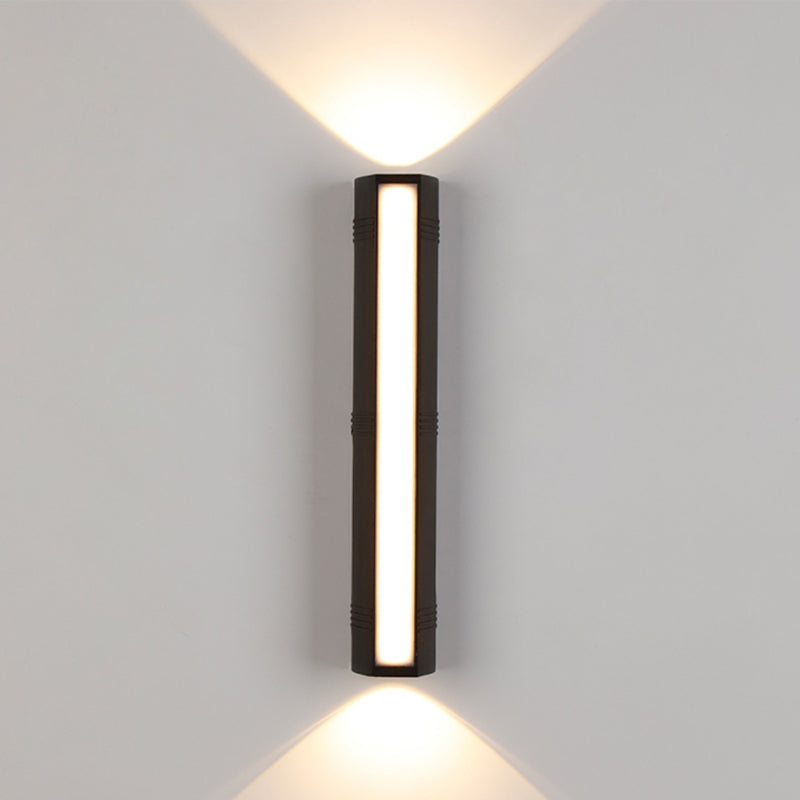 Metal Rectangle Shape Wall Lights Modern Style 2 Light Wall Mount Fixture for Living Room
