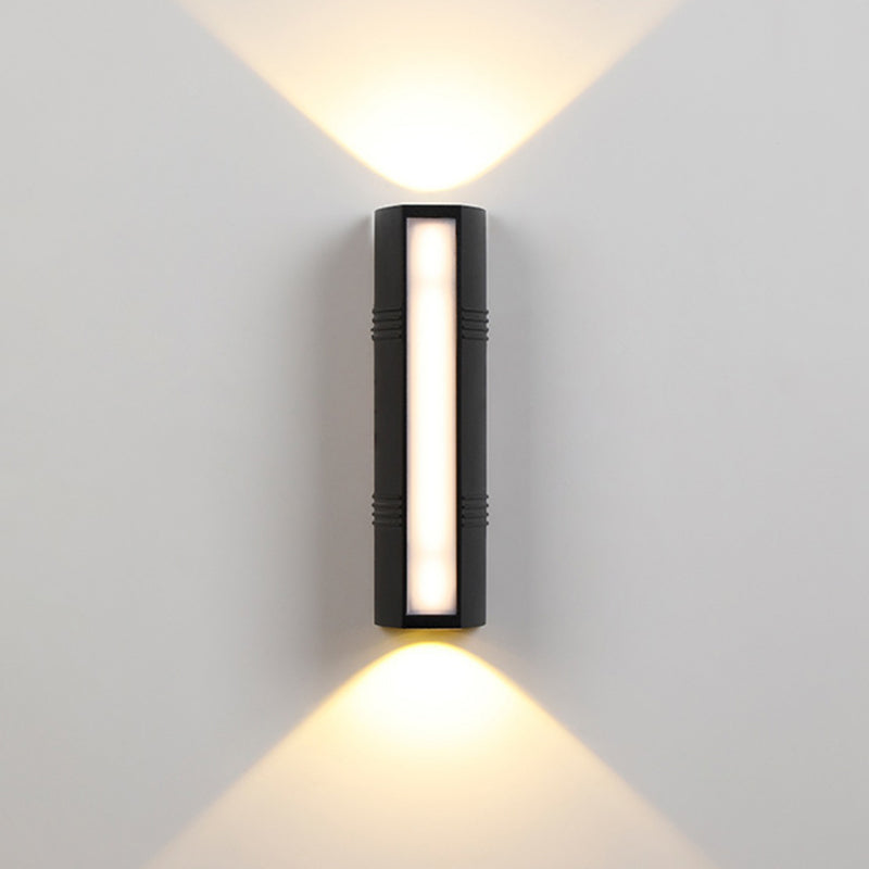 Metal Rectangle Shape Wall Lights Modern Style 2 Light Wall Mount Fixture for Living Room
