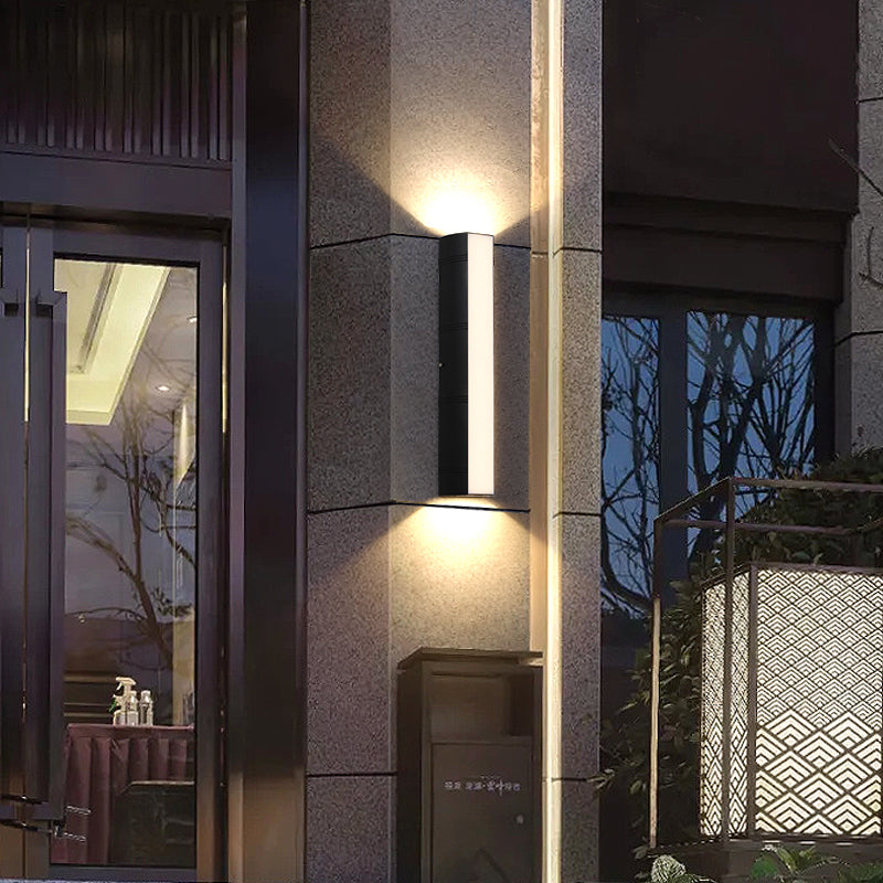 Metal Rectangle Shape Wall Lights Modern Style 2 Light Wall Mount Fixture for Living Room