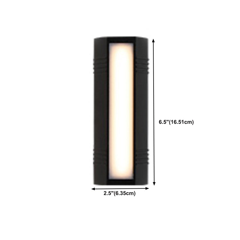 Metal Rectangle Shape Wall Lights Modern Style 2 Light Wall Mount Fixture for Living Room