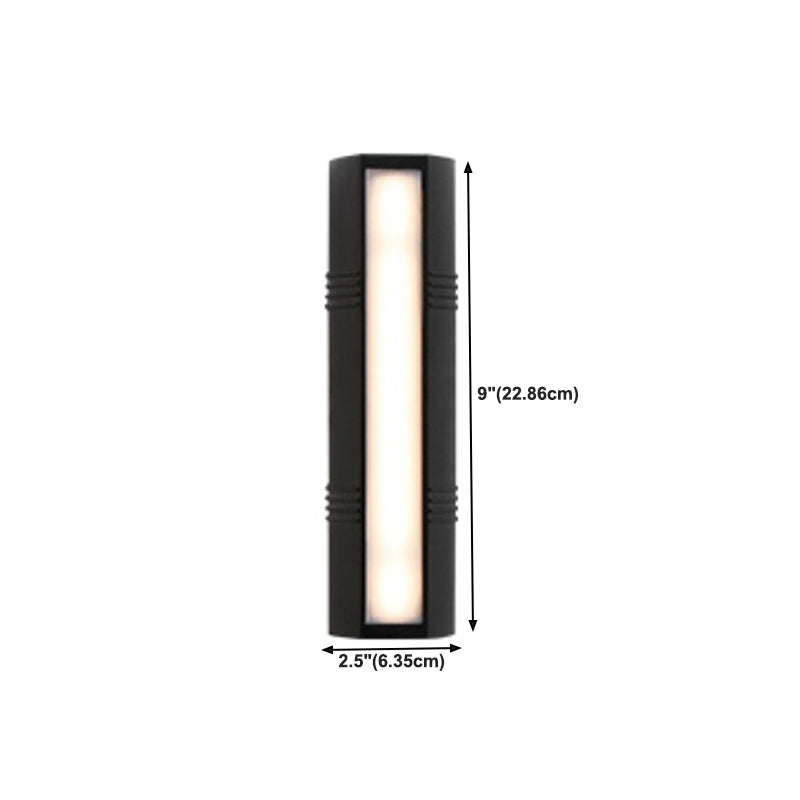 Metal Rectangle Shape Wall Lights Modern Style 2 Light Wall Mount Fixture for Living Room