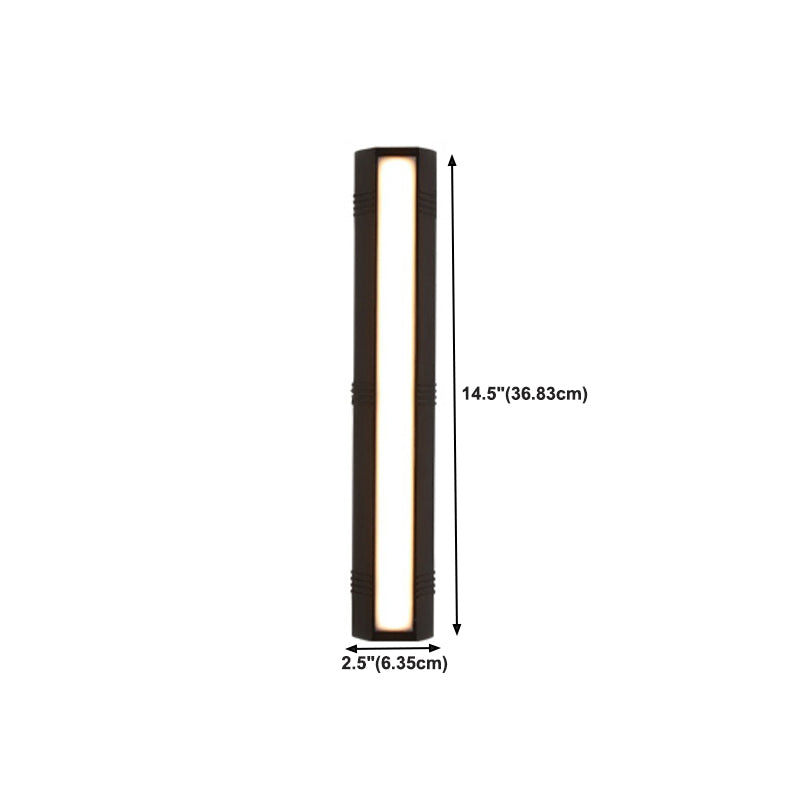 Metal Rectangle Shape Wall Lights Modern Style 2 Light Wall Mount Fixture for Living Room