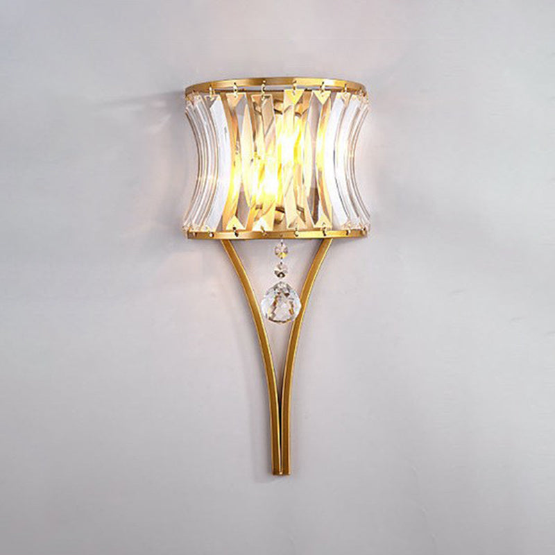 Crystal Geometry Shape Wall Lights Modern Style 2 Light Wall Sconce for Dining Room