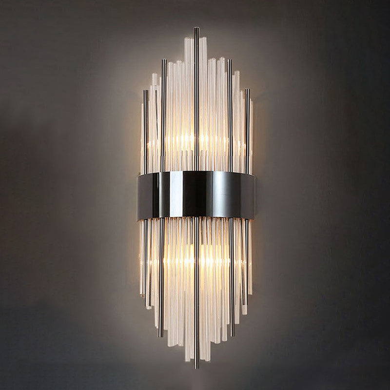 Crystal Geometry Shape Wall Lights Modern Style 2 Light Wall Sconce for Dining Room