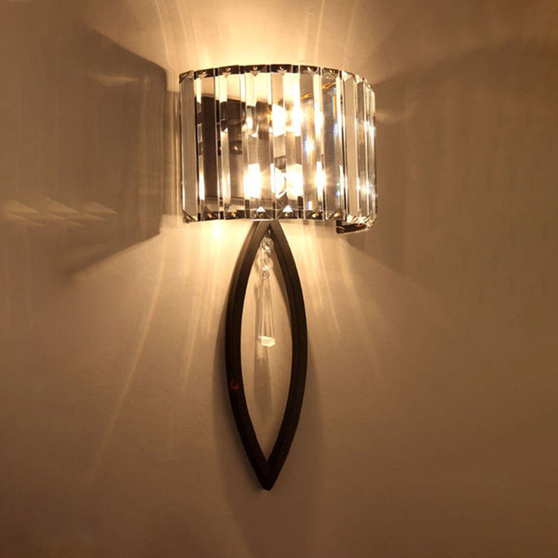 Crystal Geometry Shape Wall Lights Modern Style 2 Light Wall Sconce for Dining Room