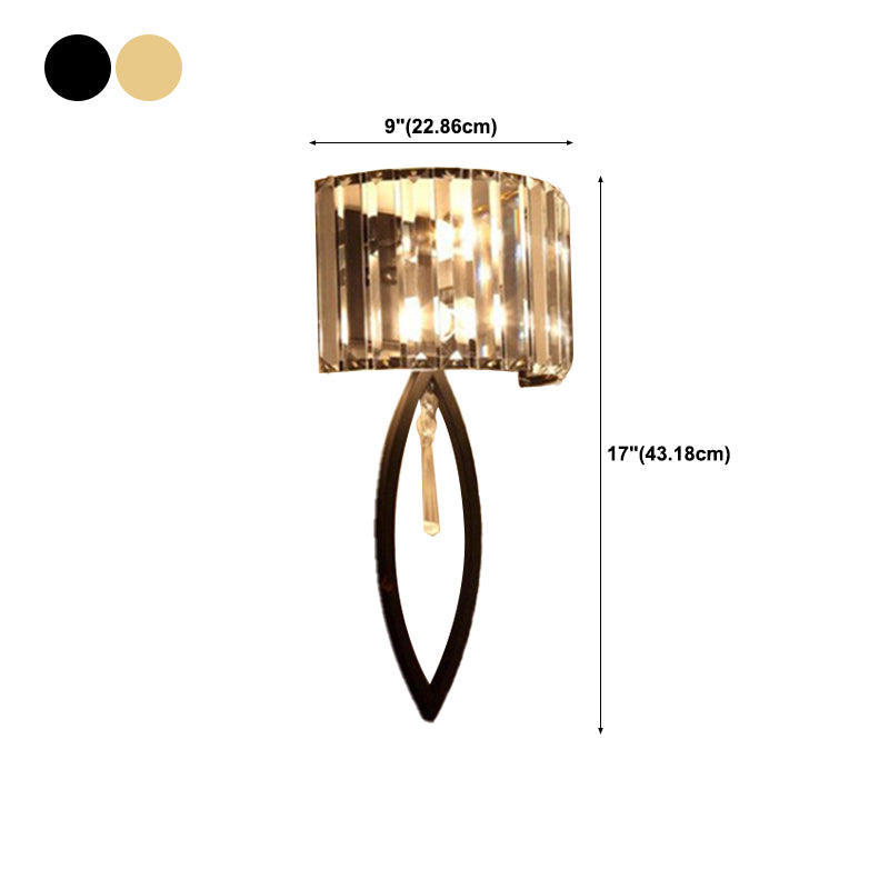 Crystal Geometry Shape Wall Lights Modern Style 2 Light Wall Sconce for Dining Room