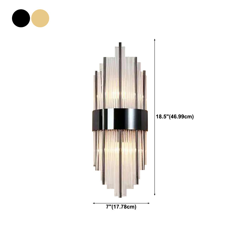Crystal Geometry Shape Wall Lights Modern Style 2 Light Wall Sconce for Dining Room