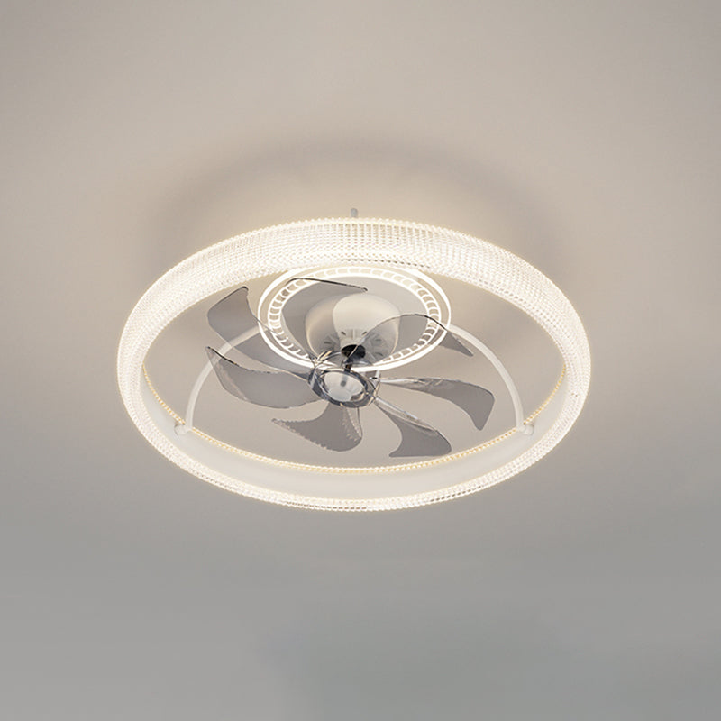 Round Shape Metal Ceiling Fans Modern Multi-Lights Ceiling Fan Lamp Fixture